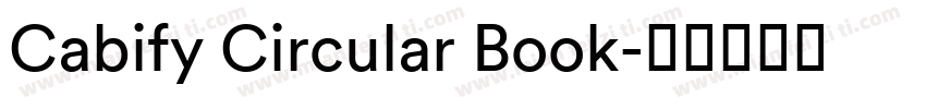 Cabify Circular Book字体转换